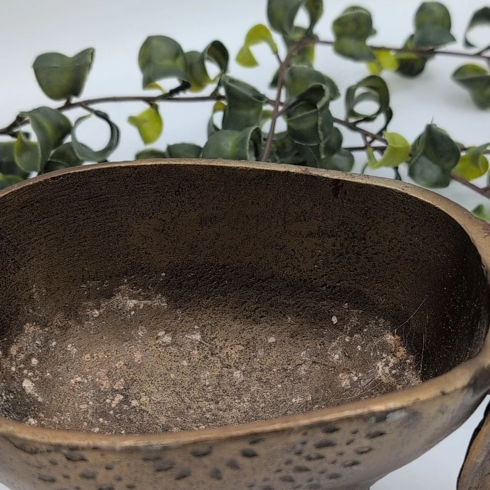 Anthropologie Ezzie Elephant Gilded Metal Planter Air Plant Succulents Trinkets